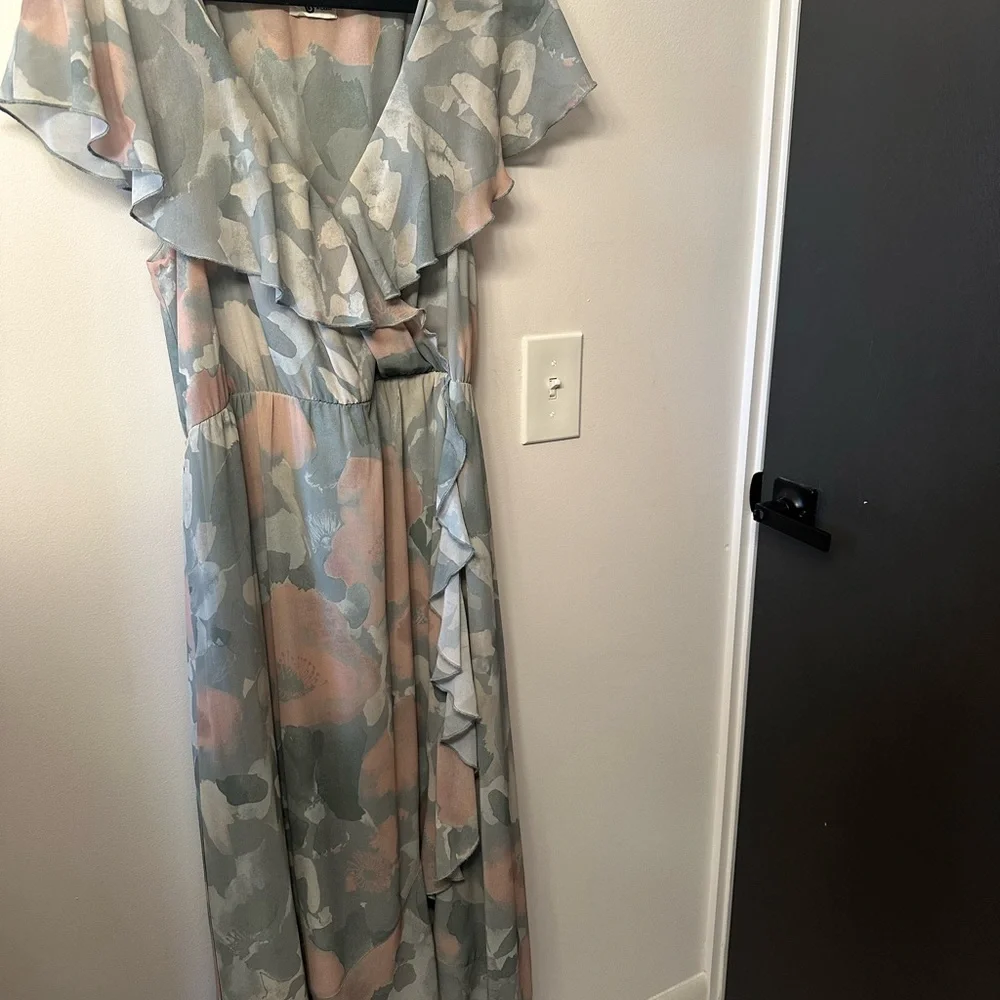 Show Me Your MuMu Blue and Pink Midi Dress - Picture 3 of 5